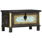 Casa si Gradina - Mobilier - Organizare si depozitare - Cufere si lazi - Lada de depozitare, negru, 80 x 40 x 45 cm, lemn masiv de mango - Infinity.ro
