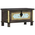 Casa si Gradina - Mobilier - Organizare si depozitare - Cufere si lazi - Lada de depozitare, negru, 80 x 40 x 45 cm, lemn masiv de mango - Infinity.ro