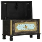 Casa si Gradina - Mobilier - Organizare si depozitare - Cufere si lazi - Lada de depozitare, negru, 80 x 40 x 45 cm, lemn masiv de mango - Infinity.ro