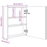 Casa si Gradina - Mobilier - Mobilier baie - Corpuri baie - Dulap de baie cu oglinda si LED-uri, 50x13,5x60 cm - Infinity.ro