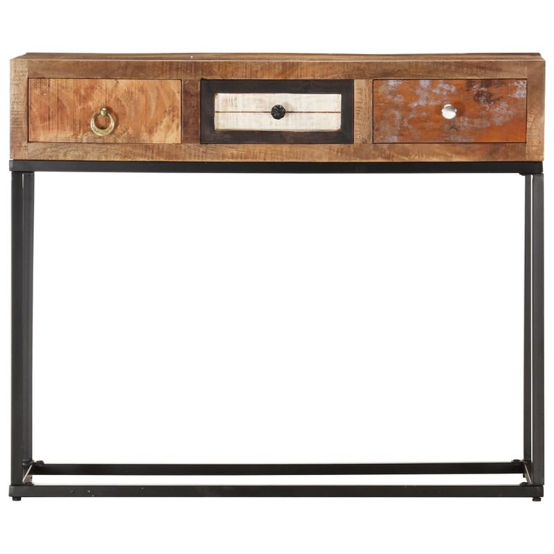 Casa si Gradina - Mobilier - Comode si corpuri - Comode - Masa consola, auriu, 90 x 30 x 75 cm, lemn masiv reciclat - Infinity.ro