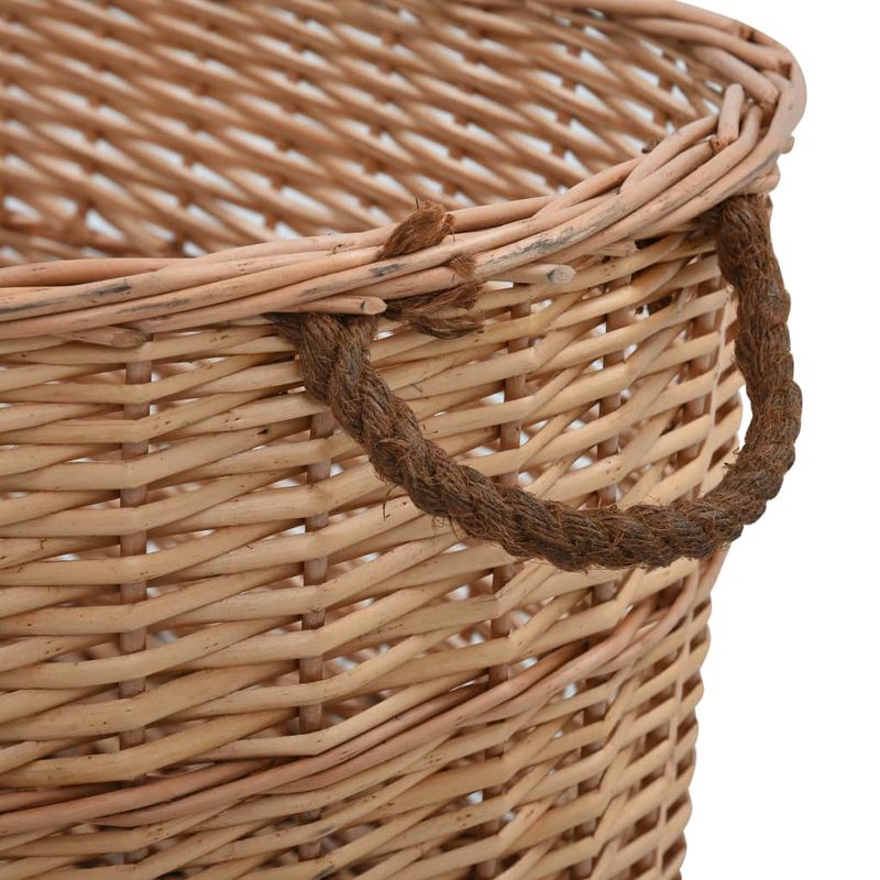 Casa si Gradina - Termice - Sobe, Seminee si accesorii - Accesorii seminee si sobe - Cos lemne foc cu manere de transport natural 88x57x34 cm salcie - Infinity.ro