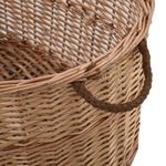 Casa si Gradina - Termice - Sobe, Seminee si accesorii - Accesorii seminee si sobe - Cos lemne foc cu manere de transport natural 88x57x34 cm salcie - Infinity.ro