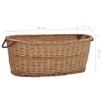 Casa si Gradina - Termice - Sobe, Seminee si accesorii - Accesorii seminee si sobe - Cos lemne foc cu manere de transport natural 88x57x34 cm salcie - Infinity.ro