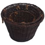 Casa si Gradina - Termice - Sobe, Seminee si accesorii - Accesorii seminee si sobe - Set cosuri pentru lemne de foc stivuibile, maro inchis, rachita - Infinity.ro