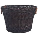 Casa si Gradina - Termice - Sobe, Seminee si accesorii - Accesorii seminee si sobe - Set cosuri pentru lemne de foc stivuibile, maro inchis, rachita - Infinity.ro