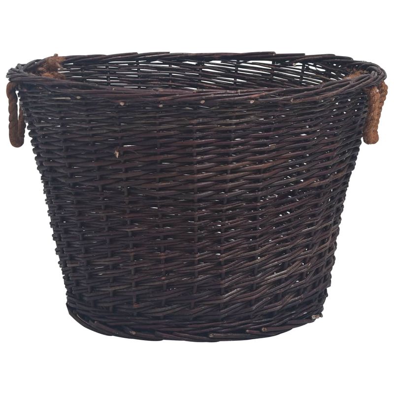 Casa si Gradina - Termice - Sobe, Seminee si accesorii - Accesorii seminee si sobe - Set cosuri pentru lemne de foc stivuibile, maro inchis, rachita - Infinity.ro