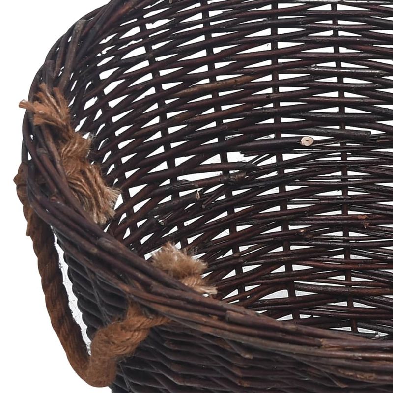 Casa si Gradina - Termice - Sobe, Seminee si accesorii - Accesorii seminee si sobe - Set cosuri pentru lemne de foc stivuibile, maro inchis, rachita - Infinity.ro