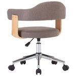 Casa si Gradina - Mobilier - Scaune si fotolii - Scaune - Scaun de masa pivotant gri taupe lemn curbat/material textil - Infinity.ro