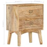 Casa si Gradina - Mobilier - Comode si corpuri - Noptiere - Noptiera, 40 x 35 x 55 cm, lemn masiv de mango - Infinity.ro