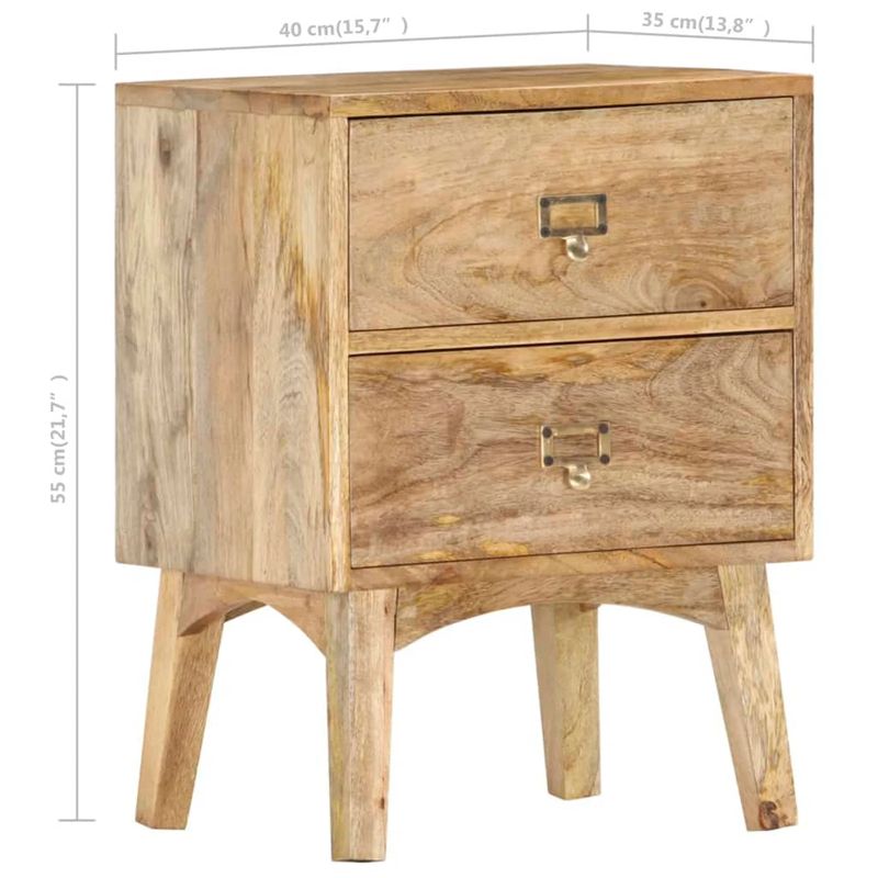 Casa si Gradina - Mobilier - Comode si corpuri - Noptiere - Noptiera, 40 x 35 x 55 cm, lemn masiv de mango - Infinity.ro