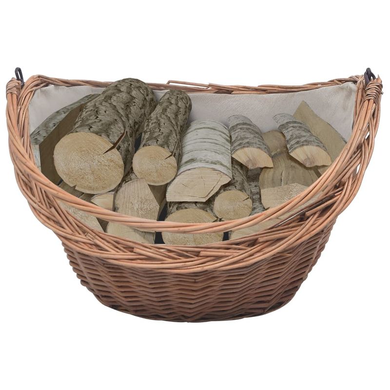 Casa si Gradina - Termice - Sobe, Seminee si accesorii - Accesorii seminee si sobe - Cos pentru lemne de foc cu maner, natural, 60x44x55 cm, salcie - Infinity.ro