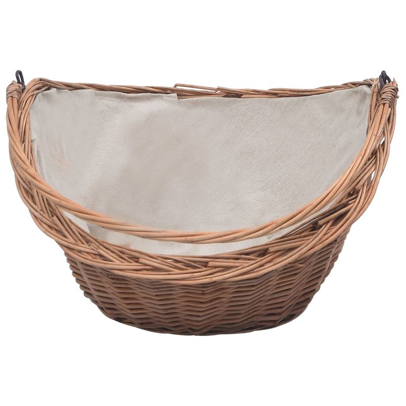 Casa si Gradina - Termice - Sobe, Seminee si accesorii - Accesorii seminee si sobe - Cos pentru lemne de foc cu maner, natural, 60x44x55 cm, salcie - Infinity.ro