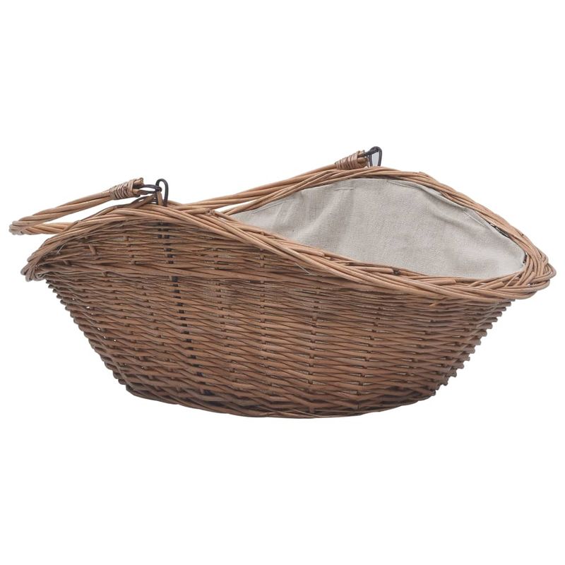 Casa si Gradina - Termice - Sobe, Seminee si accesorii - Accesorii seminee si sobe - Cos pentru lemne de foc cu maner, natural, 60x44x55 cm, salcie - Infinity.ro