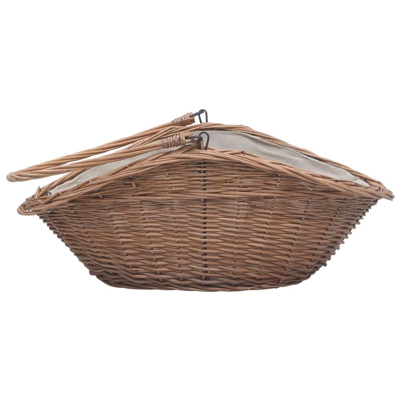 Casa si Gradina - Termice - Sobe, Seminee si accesorii - Accesorii seminee si sobe - Cos pentru lemne de foc cu maner, natural, 60x44x55 cm, salcie - Infinity.ro