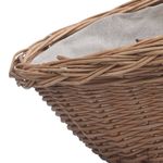 Casa si Gradina - Termice - Sobe, Seminee si accesorii - Accesorii seminee si sobe - Cos pentru lemne de foc cu maner, natural, 60x44x55 cm, salcie - Infinity.ro