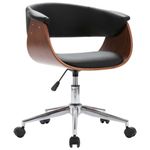 Casa si Gradina - Mobilier - Scaune si fotolii - Scaune - Scaun de bucatarie, negru, lemn curbat si piele ecologica - Infinity.ro