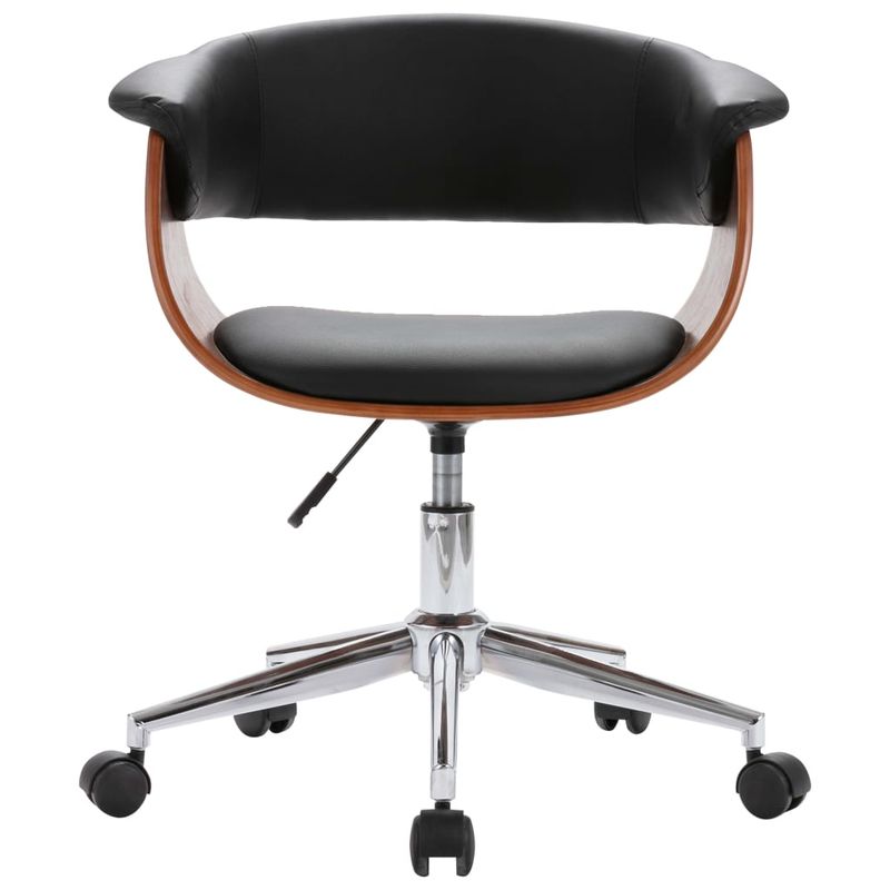 Casa si Gradina - Mobilier - Scaune si fotolii - Scaune - Scaun de bucatarie, negru, lemn curbat si piele ecologica - Infinity.ro