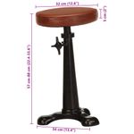 Casa si Gradina - Mobilier - Scaune si fotolii - Scaune - Scaune de bar, 2 buc., maro, piele naturala si fonta - Infinity.ro