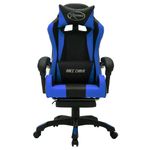 PC, gaming si accesorii - Gaming - Accesorii gaming - Scaune gaming - Scaun de jocuri cu LED RGB, albastru si negru, piele ecologica - Infinity.ro