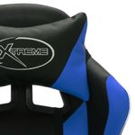 PC, gaming si accesorii - Gaming - Accesorii gaming - Scaune gaming - Scaun de jocuri cu LED RGB, albastru si negru, piele ecologica - Infinity.ro
