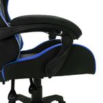 PC, gaming si accesorii - Gaming - Accesorii gaming - Scaune gaming - Scaun de jocuri cu LED RGB, albastru si negru, piele ecologica - Infinity.ro