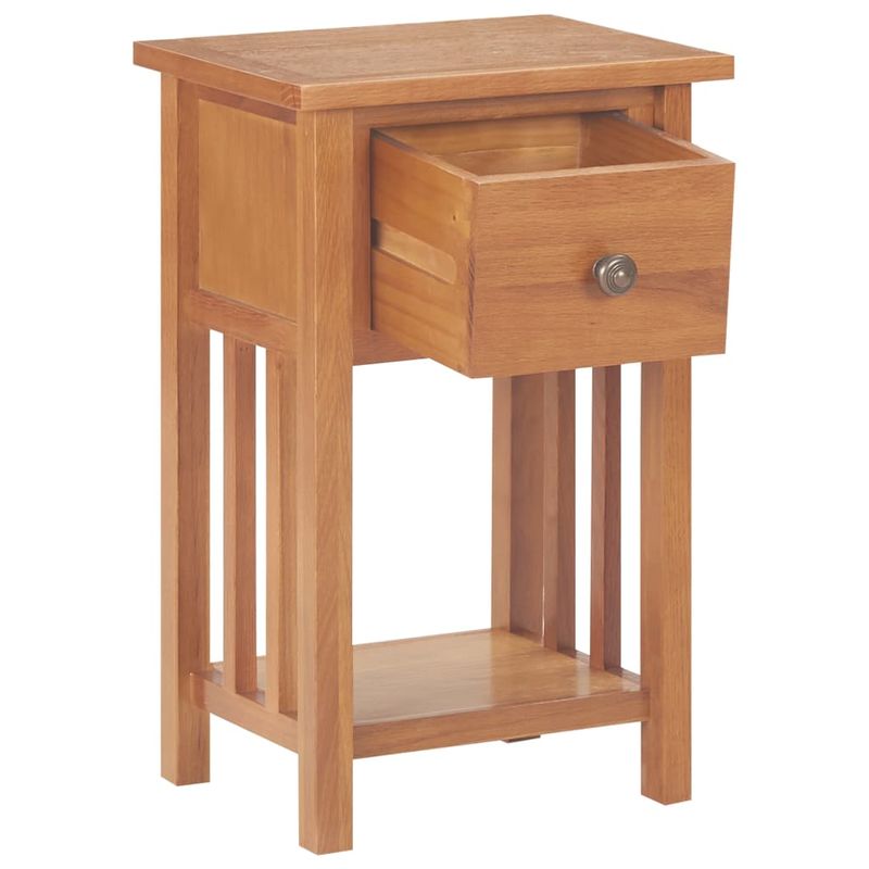 Casa si Gradina - Mobilier - Mese si birouri - Mese living - Masa de reviste cu sertar, 35 x 27 x 55 cm, lemn masiv stejar - Infinity.ro