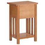 Casa si Gradina - Mobilier - Mese si birouri - Mese living - Masa de reviste cu sertar, 35 x 27 x 55 cm, lemn masiv stejar - Infinity.ro