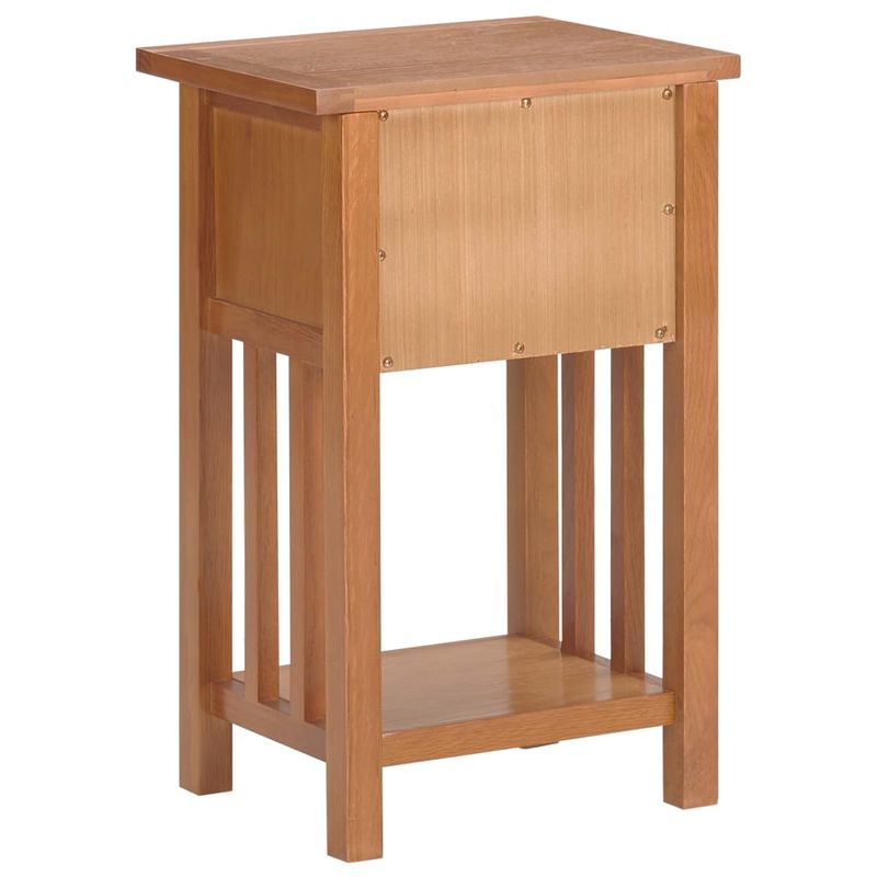 Casa si Gradina - Mobilier - Mese si birouri - Mese living - Masa de reviste cu sertar, 35 x 27 x 55 cm, lemn masiv stejar - Infinity.ro