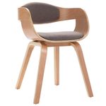 Casa si Gradina - Mobilier - Scaune si fotolii - Scaune - Scaune de bucatarie, 2 buc., gri taupe, lemn curbat si textil - Infinity.ro
