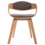 Casa si Gradina - Mobilier - Scaune si fotolii - Scaune - Scaune de bucatarie, 2 buc., gri taupe, lemn curbat si textil - Infinity.ro