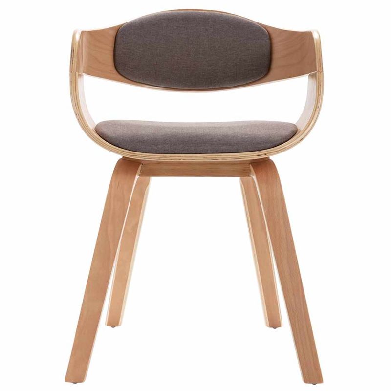 Casa si Gradina - Mobilier - Scaune si fotolii - Scaune - Scaune de bucatarie, 2 buc., gri taupe, lemn curbat si textil - Infinity.ro
