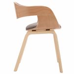 Casa si Gradina - Mobilier - Scaune si fotolii - Scaune - Scaune de bucatarie, 2 buc., gri taupe, lemn curbat si textil - Infinity.ro