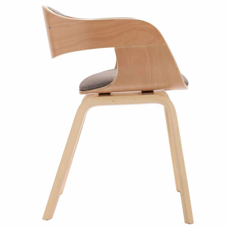 Casa si Gradina - Mobilier - Scaune si fotolii - Scaune - Scaune de bucatarie, 2 buc., gri taupe, lemn curbat si textil - Infinity.ro