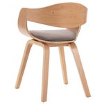 Casa si Gradina - Mobilier - Scaune si fotolii - Scaune - Scaune de bucatarie, 2 buc., gri taupe, lemn curbat si textil - Infinity.ro