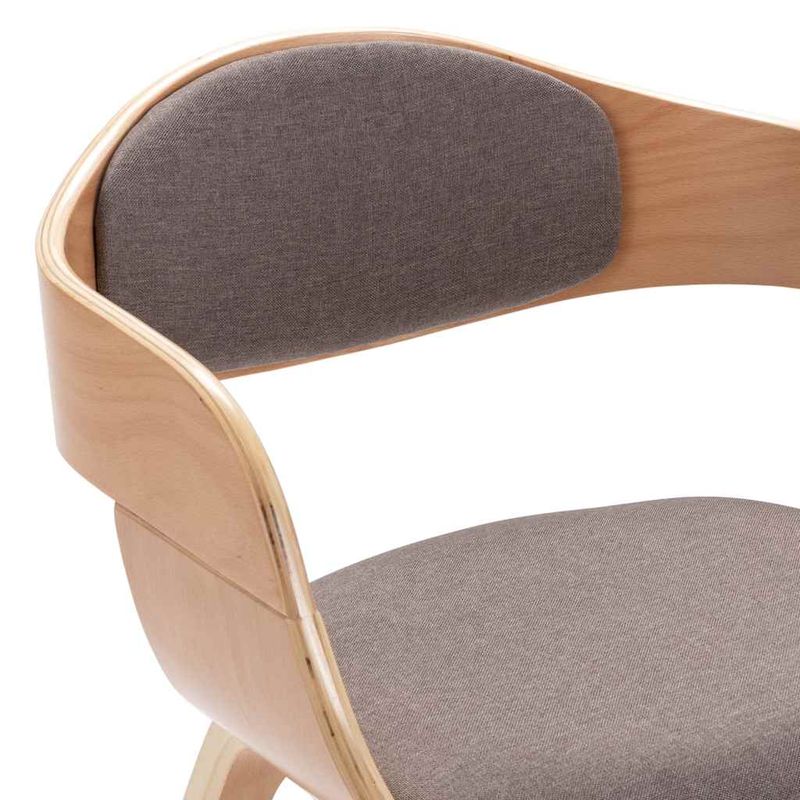 Casa si Gradina - Mobilier - Scaune si fotolii - Scaune - Scaune de bucatarie, 2 buc., gri taupe, lemn curbat si textil - Infinity.ro