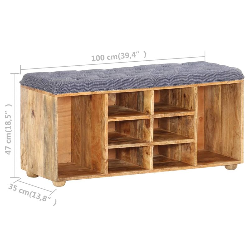 Casa si Gradina - Mobilier - Canapele si coltare - Banchete - Banca de hol, 100 x 35 x 47 cm, lemn masiv de mango - Infinity.ro