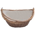 Casa si Gradina - Termice - Sobe, Seminee si accesorii - Accesorii seminee si sobe - Cos pentru lemne de foc cu maner, maro, 61,5x46,5x52 cm salcie - Infinity.ro