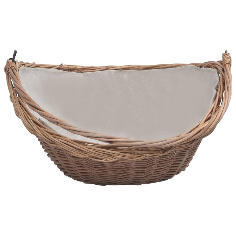 Casa si Gradina - Termice - Sobe, Seminee si accesorii - Accesorii seminee si sobe - Cos pentru lemne de foc cu maner, maro, 61,5x46,5x52 cm salcie - Infinity.ro