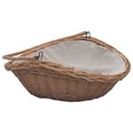 Casa si Gradina - Termice - Sobe, Seminee si accesorii - Accesorii seminee si sobe - Cos pentru lemne de foc cu maner, maro, 61,5x46,5x52 cm salcie - Infinity.ro