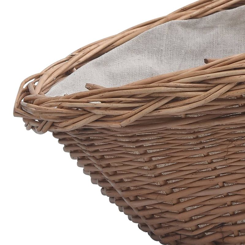 Casa si Gradina - Termice - Sobe, Seminee si accesorii - Accesorii seminee si sobe - Cos pentru lemne de foc cu maner, maro, 61,5x46,5x52 cm salcie - Infinity.ro