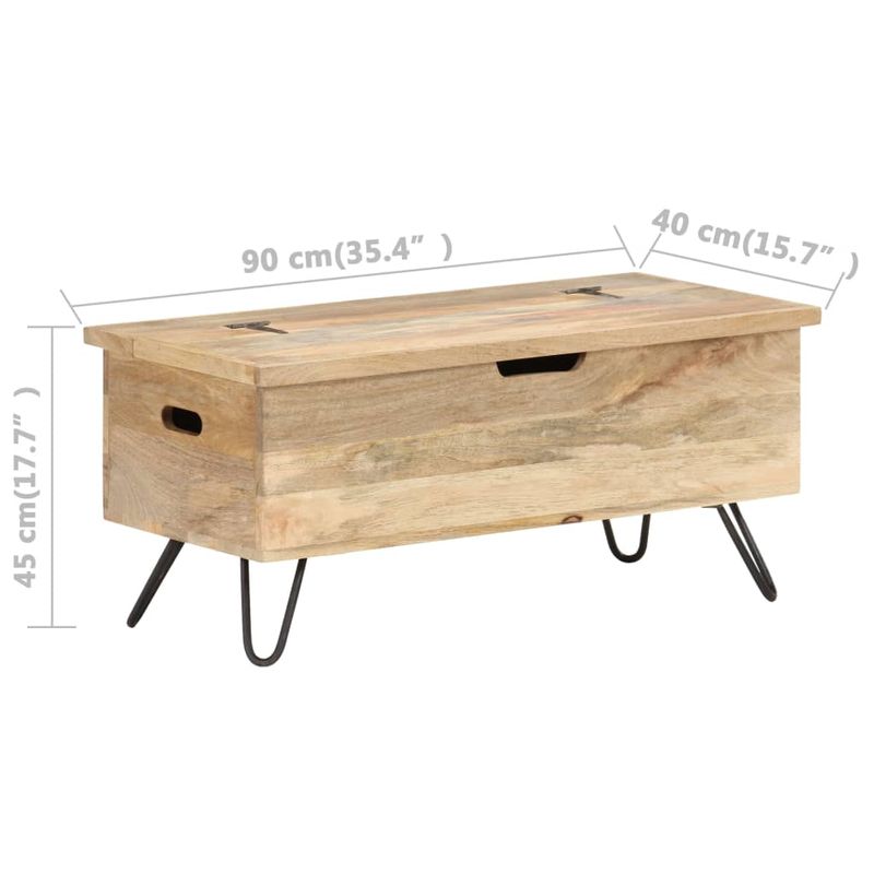 Casa si Gradina - Mobilier - Organizare si depozitare - Cufere si lazi - Cufar, 90 x 40 x 45 cm, lemn masiv de mango - Infinity.ro