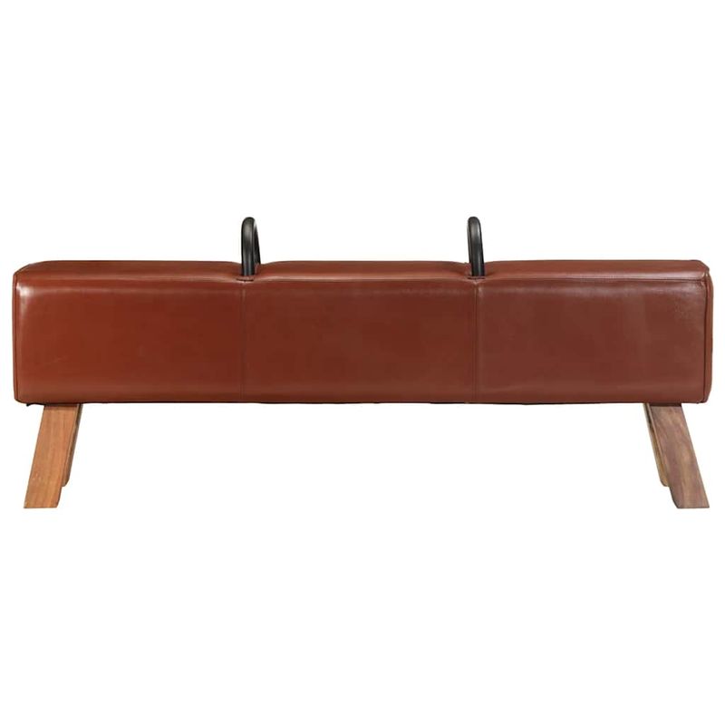 Casa si Gradina - Mobilier - Canapele si coltare - Banchete - Banca Turnbock vintage cu manere, piele naturala de capra - Infinity.ro