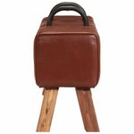 Casa si Gradina - Mobilier - Canapele si coltare - Banchete - Banca Turnbock vintage cu manere, piele naturala de capra - Infinity.ro