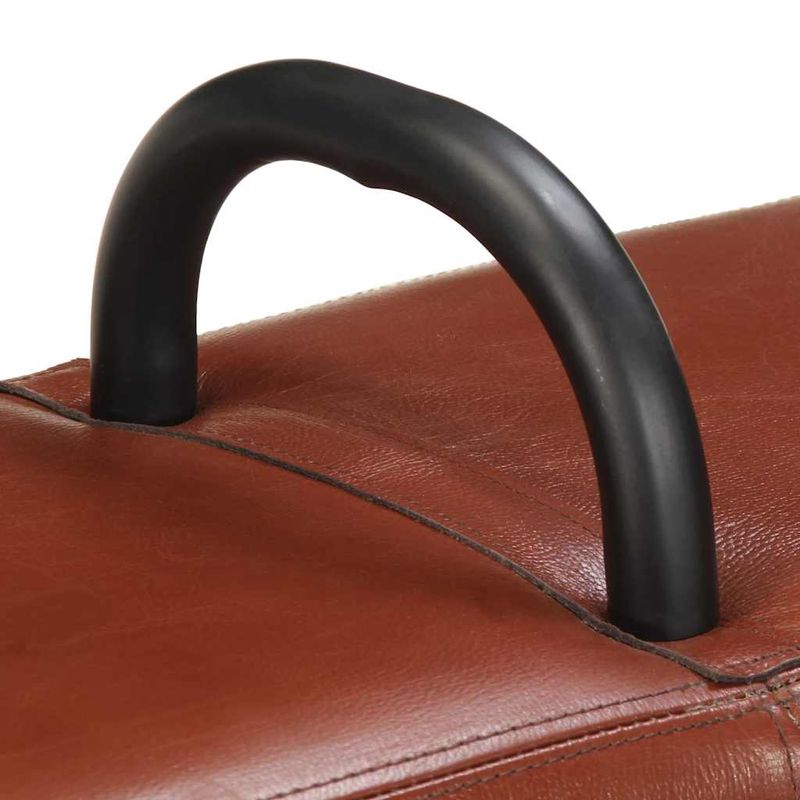 Casa si Gradina - Mobilier - Canapele si coltare - Banchete - Banca Turnbock vintage cu manere, piele naturala de capra - Infinity.ro