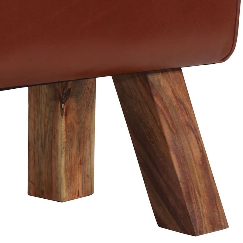 Casa si Gradina - Mobilier - Canapele si coltare - Banchete - Banca Turnbock vintage cu manere, piele naturala de capra - Infinity.ro