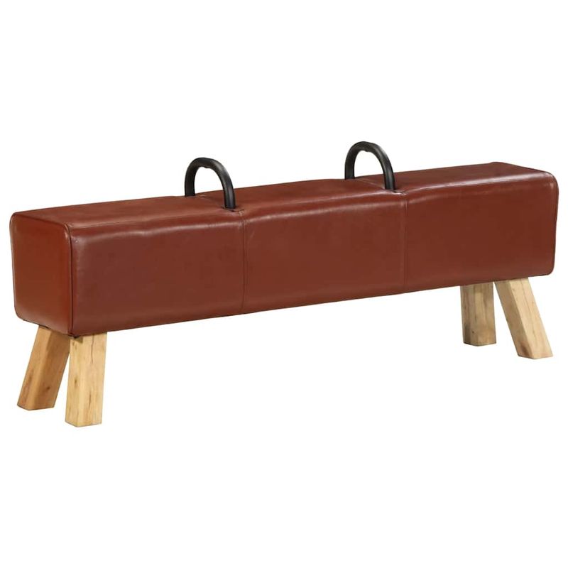 Casa si Gradina - Mobilier - Canapele si coltare - Banchete - Banca Turnbock vintage cu manere, piele naturala de capra - Infinity.ro