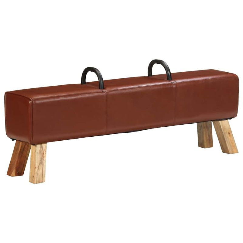 Casa si Gradina - Mobilier - Canapele si coltare - Banchete - Banca Turnbock vintage cu manere, piele naturala de capra - Infinity.ro