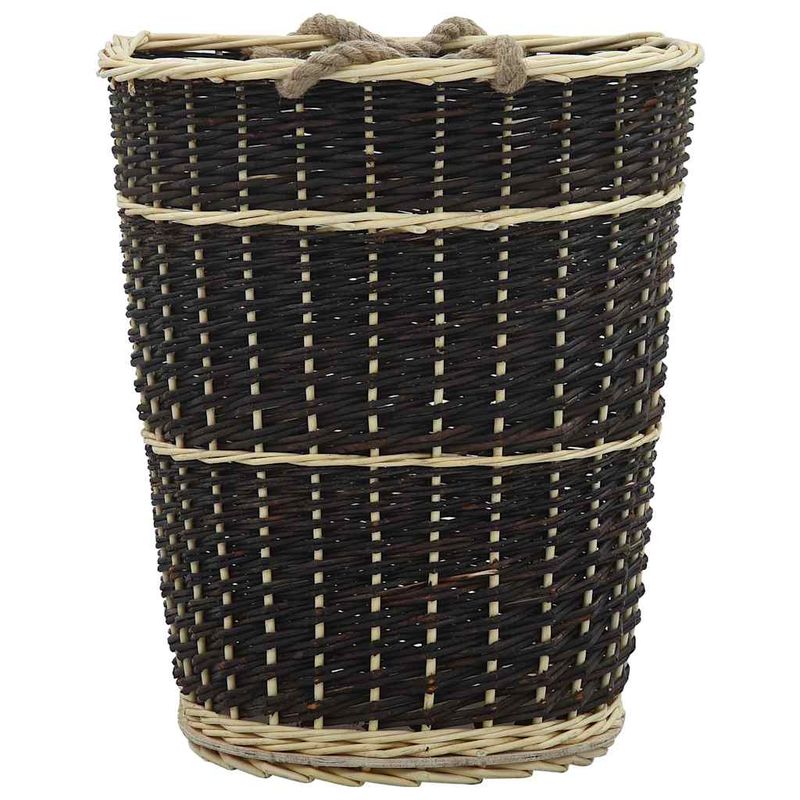 Casa si Gradina - Termice - Sobe, Seminee si accesorii - Accesorii seminee si sobe - Cos lemne foc cu curele de transport natural 50x44x58 cm salcie - Infinity.ro