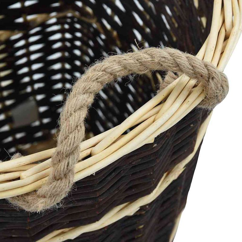 Casa si Gradina - Termice - Sobe, Seminee si accesorii - Accesorii seminee si sobe - Cos lemne foc cu curele de transport natural 50x44x58 cm salcie - Infinity.ro